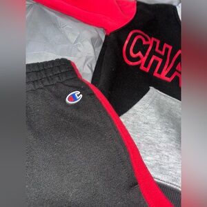 Champion Kids Chapion Black and Red Jogger set